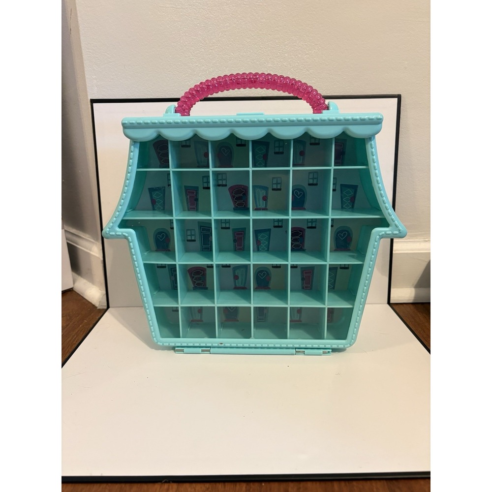 Disney Doorables Series 5 Blue Aqua Collector Case Display Pink Glitter Handle